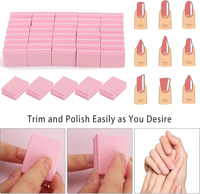 150pcs 80/80 Grit Nail Files Set, Manicures Pedicures Nails Emery Boards File Professional Nail Art Tools for Home,Salon,Clients,Strong, 2 Sided