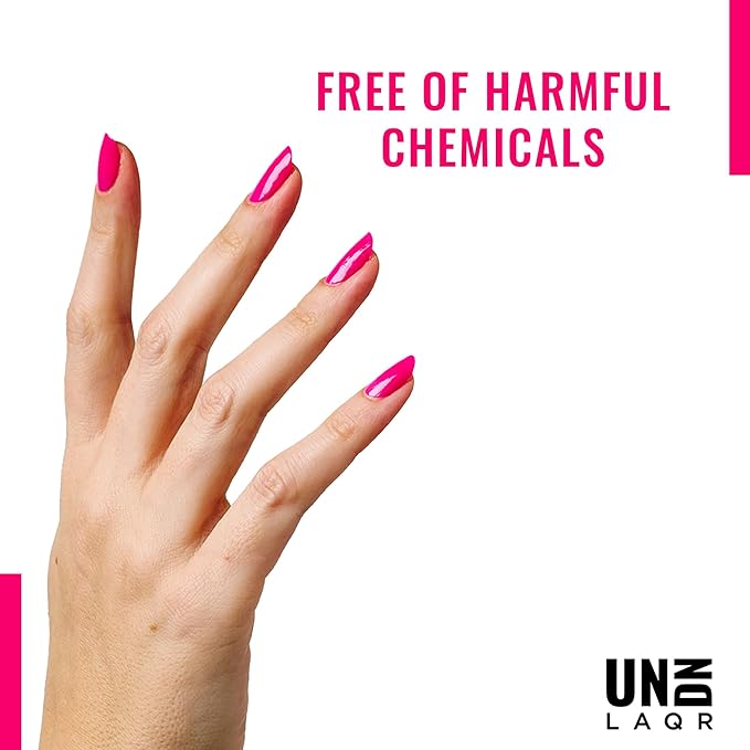 UNDN Vegan Nail Polish - Cloud Washed - Jelly Hot Pink Nail Polish for Women and Men - Long Lasting, Cruelty Free - 0.5 oz