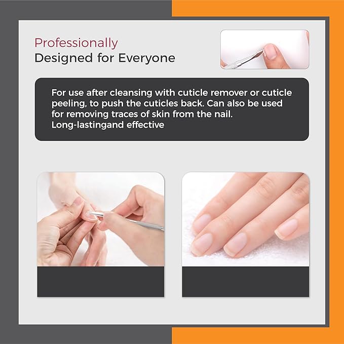 Suvorna 2-in-1 Cuticle Pusher Tool and Cuticle Knife or Cuticle Cutter Empujador De Cuticula Profesional | Mini Cuticle Pusher, Metal Cuticle Pusher Stainless | Nail Cuticle Pusher Nail Design Tools