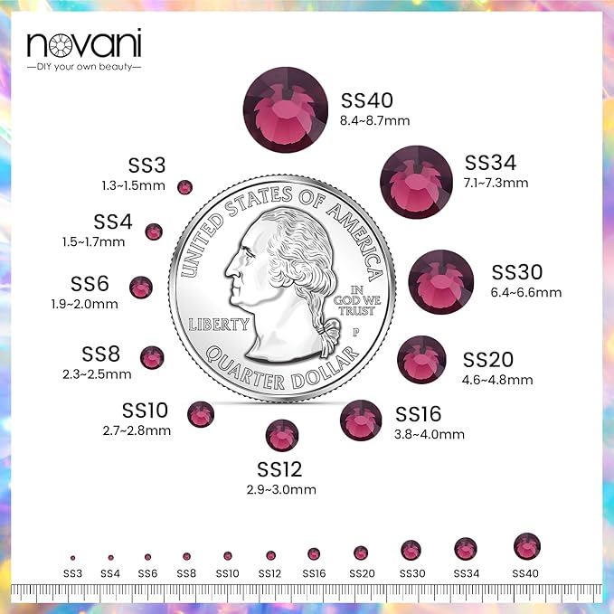SS30 Non Hotfix Flatback Rhinestones - 288pcs Glass Nail Gems Crystals for Makeup Bags, Shoes & DIY Decoration (Amethyst)