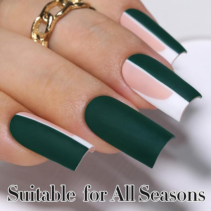 Double Rhythm Gel Polish 15ML Jelly Sheer Pastel Light Milky Color Pearl White Bottle 1 PC 0.5 OZ Full Size Nail Art Salon at Home (Deep Green-D1460)