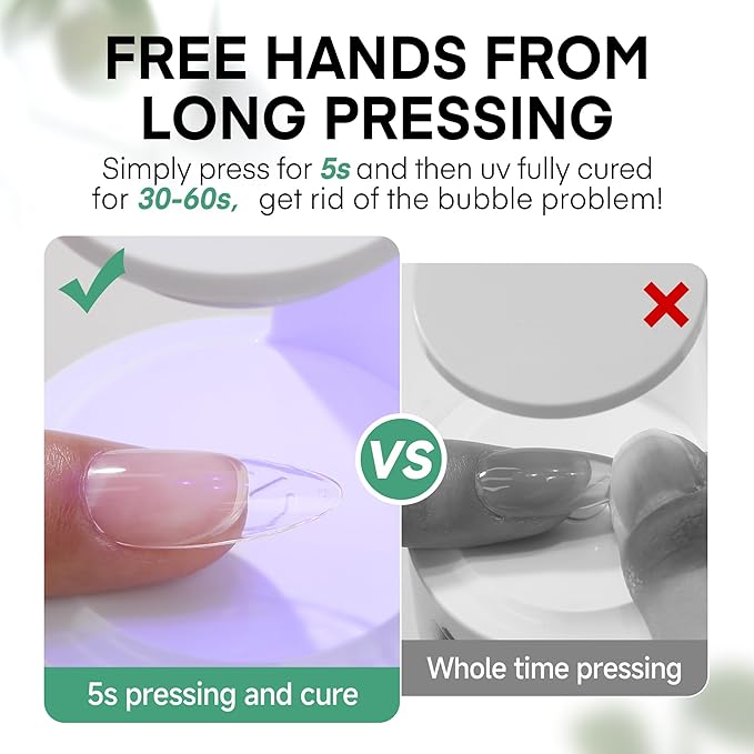 40ml Super Strong Nail Glue Soft Solid Gel Nail Glue for Press Ons Acrylic Nails, Mess Free, Lamp Curing Needed, Durable & Long-Lasting