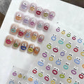 Dedyel Funny Face Nail Stickers Fun Big Lips Cute Cartoon Face Self-Adhesive Nail Stickers for Women Girls Kids Nail Art Decoration