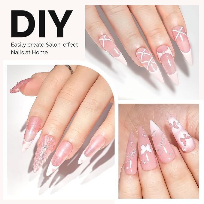MelodySusie Stiletto X Nail Tips - 300Pcs 15 Sizes Clear Acrylic, Half Matte Full Cover Press on Nails for DIY Extension & Salon Use, Pre-Shaped for Long-Lasting Manicure