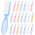 NICEMOVIC 20 Pcs Nail Brush for Cleaning Fingernails, Handle Grip Nail Scrubber Brush, Hand Fingernail Cleaner Brush Manicure Tools Scrub Cleaning Brushes, Use for Toe and Nail Cleaning (Clear)