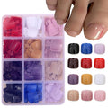 12Packs 288Pcs Press on Toenails Short Square Fake Toe Nails Solid Color Designs False Toe Nail Tips Summer Glossy Acrylic Nails Pure Nail Art Stick on Toenails for Women Girls Manicure 12 Colors