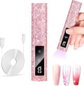 Makartt UV Nail Lamp, Handheld Flash Cure Lamp with Painless Mode 800mAh Rechargeable Portable Nail Light with LCD Display & 3 Timers for Home & Salon DIY(Diamond)
