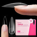 Beetles Tipex Instant Apex Nail Tips, 512Pcs Long Stiletto Pre-Building & Pre-Etched Half Matte Thicker Acrylic Nails Strong Full Cover Extension Press on Nails