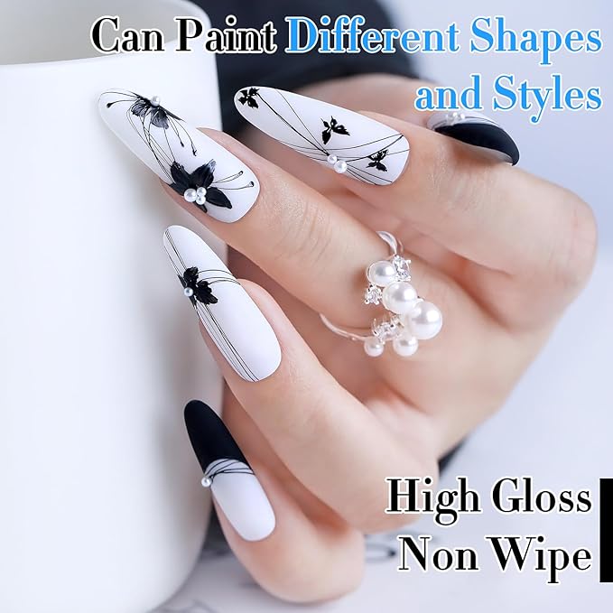 Double Rhythm 3D Nail Gel Solid Sculpting Gel for Nail Art Non-Sticky Hard Gel for Building Carving Molding Nail Extension Soak Off UV/LED Salon Home DIY 0.5 Oz (Spider Black)