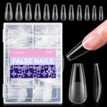 Long Coffin Nail Tips : 312Pcs Gel Pre-Shaped Press Clear False Nails, Full Cover Matte Artificial Tips for Nail Extension Salon DIY 12Sizes
