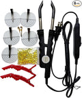 Fusion Extension Tools Hair Extension Connector Machine Pre Bonded Keratin Flat Tips Heat Connector Wand Iron Full Tool Kit Hot Fusion Iron Bonding For Diy And Salon Use K Tip Black