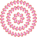 MECCANIXITY Teardrop Rhinestones 7x10mm, 84 Pcs Pointed Back K9 Glass Shiny Drop Shaped Rhinestones Crystal Gems for DIY Jewelry Making Crafts, Rose Red