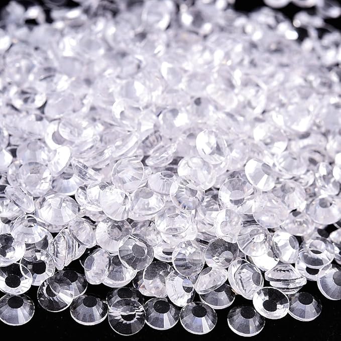 Blinginbox 288 Pieces SS30/6.4-6.6mm Clear Crystal Flat Back Brilliant Round Rhinestones Glass Stones Glitter Gems Transparent Crystals Diamond (Clear).