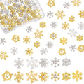 OLYCRAFT 96Pcs Snowflake Resin Fillers 7-Style Winter Theme Resin Fillers Alloy Epoxy Resins Supplies UV Filling Accessories Silver Gold for Resins Jewelry Making