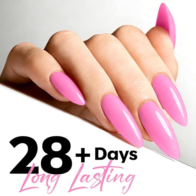 modelones Pink Gel Nail Polish Hot Pink Nail Polish Pastel Gel Polish Rosy Gel Polish Summer Nails Manicure 15 ML