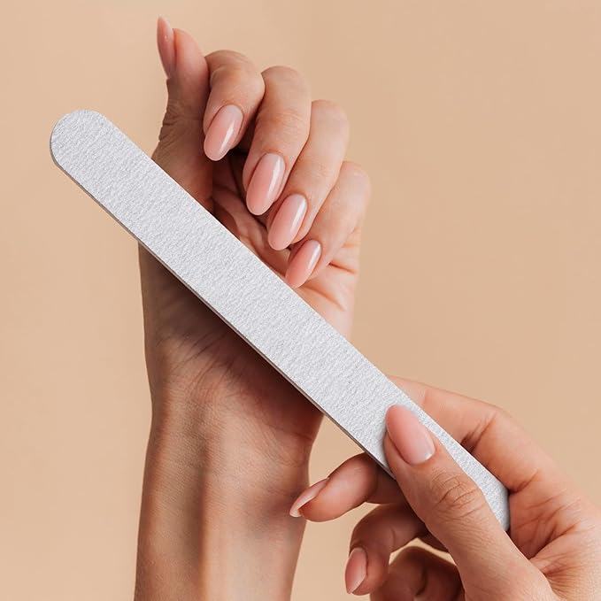 25 Pack Natural Wooden Nail Files | Dual Grit 180/240 (Coarse/Fine) for Salon, Home & Travel |Disposable Nail Files Nail Care Essentials
