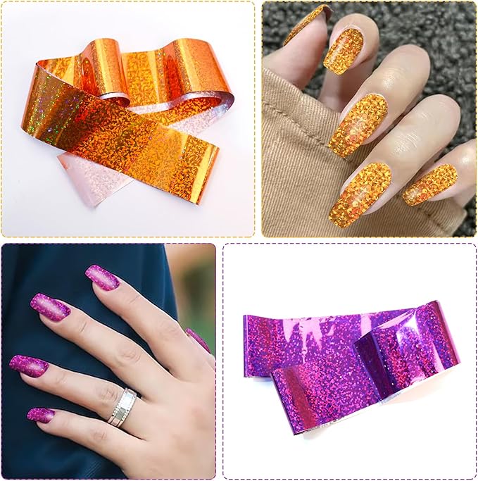 20 Rolls Green Neon Nail Art Foil Transfer Sticker Kit Green Foil Transfers Decals Neon Nail Transfer Stickers Sheets Nail Art Sticker