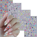5D Embossed Star Nail Art Stickers Star Nail Decals Self-Adhesive Pegatinas Uñas Colorful Nail Supplies Heart Nail Stickers for Women Girls Manicure 4Sheets…