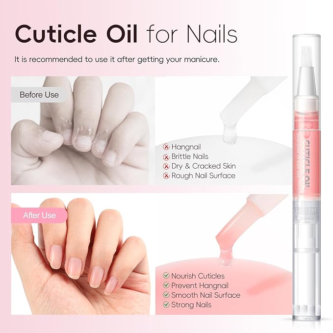 Peacecolor Acrylic Nail Kit ,Clear White Pink 15g Acrylic Powder and 60ml Liquid Set Brush Forms Cuticle Oil Pen Tools Manicure Nails Kit Acrylics Set for Beginners Gifts DIY Salon Home
