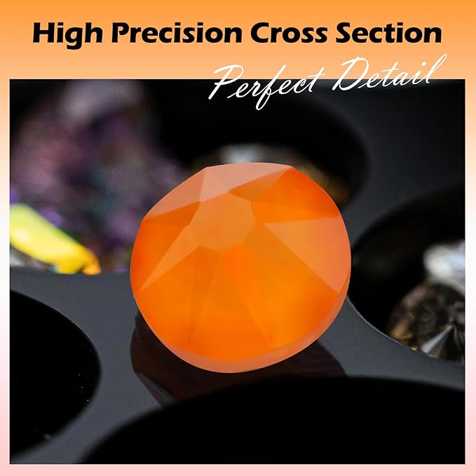 Neon Orange Flatback Rhinestones, Glass Rhinestones for Nail Art and Craft, Glue Fix, Loose Crystal Gemstones(Neon Orange, SS20, 1440pcs, 4.6-4.8mm)