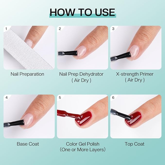 Morovan Nail Prep Dehydrate and Primer X-strength, No Burn Non Acid Nail Primer and Dehydrator for Acrylic Powder Fast Dry 0.5oz