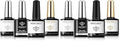 modelones Nail Dehydrator and Primer with Gel Base & Top Coat Set, Acid Free Acrylic Supplies Primer Glossy Gel Nail Polish Nail Thickening Solution Top Coat (Pack of 2)