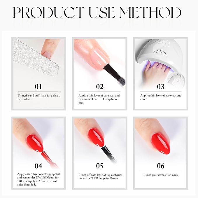 Double Rhythm Gel Polish 15ML Jelly Sheer Pastel Light Milky Color Pearl White Bottle 1 PC 0.5 OZ Full Size Nail Art Salon at Home (Translucent Red-D1449)