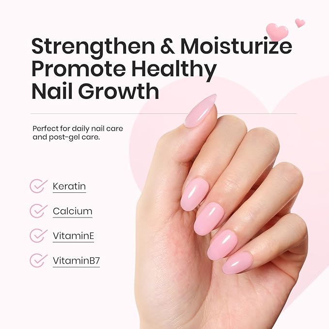 Beetles Rubber Base Gel, Nude Pink 6 Color Base Gel Polish Set, 5-in-1 Strengthening, Repairing & Smoothing Nail with Natural Nude Color, U V LED Lamp Cure Self-Leveling Nail Art Gift for Women