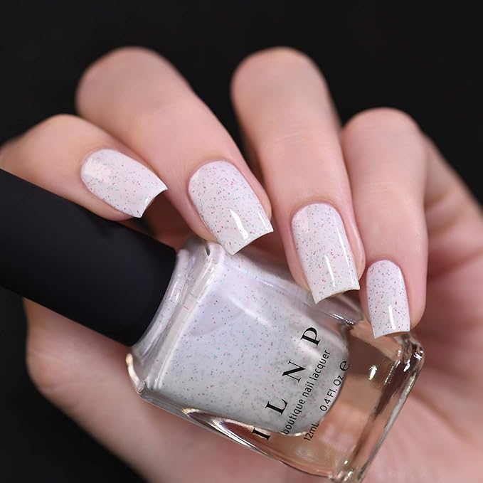 ILNP Christmas Cookie - Creamy White Speckled Nail Polish, Chip Resistant, 7-Free, Non-Toxic, Vegan, Cruelty Free, 12ml