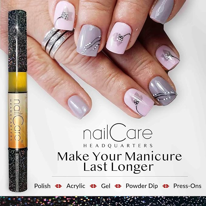 Nail Care Headquarters Simply Pure Cuticle Oil Pen for Nails - Nail Strengthener & Growth Serum for Damaged Nails, Hangnails w/Jojoba cuticle oil—Milk & Honey Fragrance