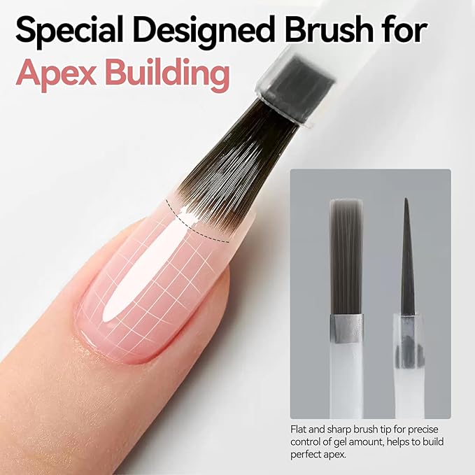 Born Pretty Builder Gel for Nails 15ML,8-in-1 Nude Brown Builder Nail Gel,LED Lamp Cured Color Base Gel Polish Coat Strengthener Extension Rhinestone Glue in a Bottle for DIY Home Salon Gifts