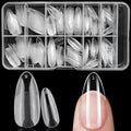 240pc Almond Gel Nail Tips Medium Fake Nails for Press on Nails Clear Acrylic Nails Tips, 12 Size Full Cover Nail tips Almond Soft Gel Nail Tips False Nails Extension Artificial Fingernail