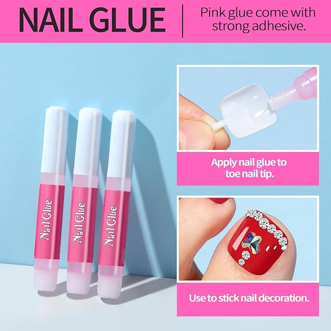 Teenitor 120pcs Natural Toe Nail Press ons, Press On Toenails for Women with Nail Glue, Toe Nail Tips Toe Press on Nails Fake Toenails Toe Tips