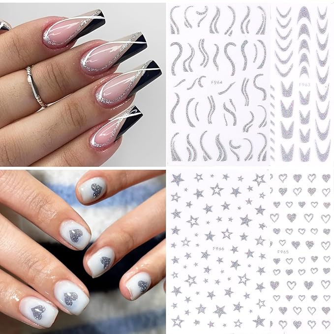 Nail Design Kit - Art Brushes, Dotting Tools, 3D Flowers & Charms, Gold Leafs, Butterfly Stickers