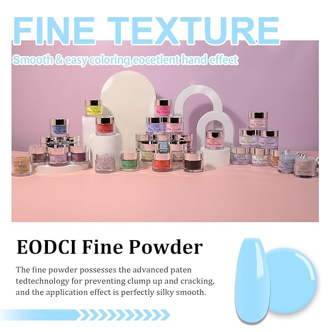 1 Oz/28g Sky Blue Dip Powder, Nail Dipping Powder French Powder Pro Collection System Nail Art Starter Manicure Salon DIY at Home, Odor-Free&Long-Lasting, No Needed Nail Lamp Curing