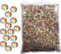 Hisenlee 14400PCS Rhinestone SS3-SS20 Crystal Gems 9 Sizes Wholesale Nail Art Rhinestone Flatback Round Glass Diamond for Crafts (SS4, Ghost Light)