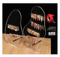 2pcs Irregular Nail Art Display Stand Set,Clear Nails Charms Display Tips Boards Nails Colors Sample Display Stand with 20pcs Nails Tips And Double Sided Tapes for Salon Nails Art Practice