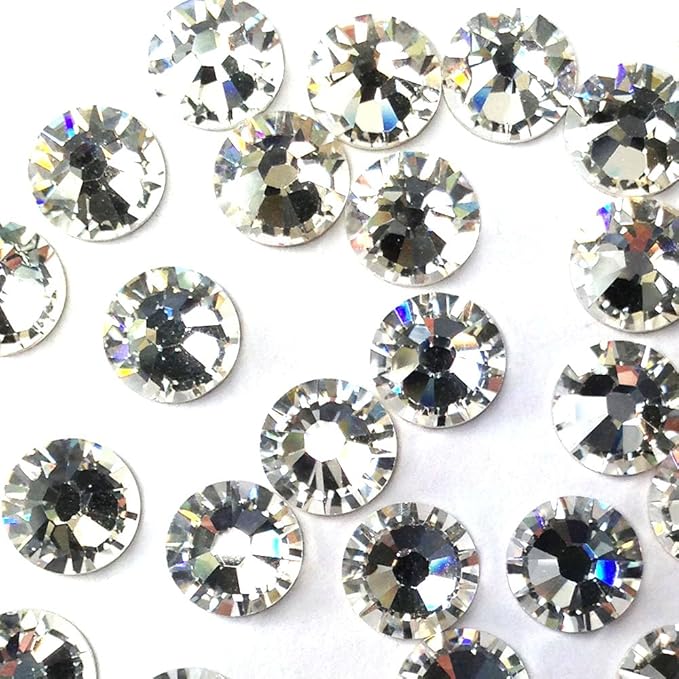 Crystal (001) Clear Austrian 2058 XILION 6ss 2mm Tiny Flatback No-Hotfix Rhinestones ss6 Nail Art 144 pcs (1 Gross) Made in Austria crystal-wholesale
