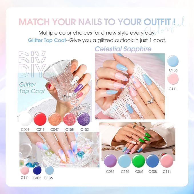 ROSALIND 25pcs bright Gel Nail Polish Set 21 colors Pastel Pinks Neon Rainbow gel polish with 10mL 4pcs Base & Top Coat， Soak Off U v DIY Salon Nail Gel Gift for Women