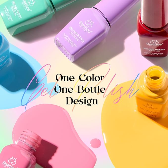 Beetles Gel Nail Polish Kit with U V Light - 25 Colors Valentines Gel Polish Set 51 Pcs Imprints of Time Nail Kit One Color One Bottle with Top &Base Coat Beauty Must Have DIY Salon Gifts for Women