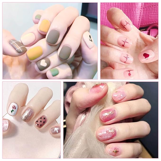 DANNEASY 24 Sheets Valentine's Day Nail Wraps for Women Stick On Nail Polish Strips Gel Nail Strips Self Adhesive Nail Polish Stickers Nail Sticker for Nail Art with Nail File, Cuticle Stick