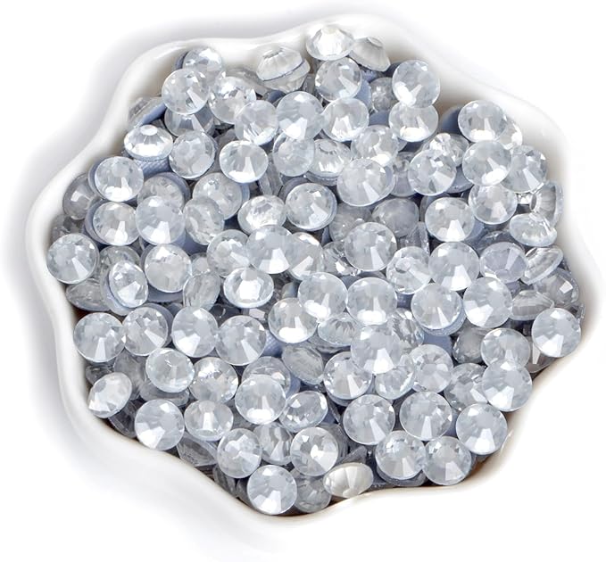 144 Pieces SS40 Clear Crystal Hotfix Rhinestones Flatback Round Crystal Glass Rhinestones Gems for Crafts Nail Face Art Clothes Shoes Bags DIY