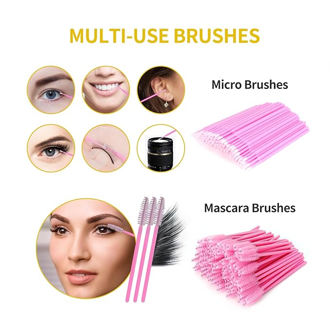LASHVIEW Eyelash Extension Kit, Lash Extension Practice Kit, with Mannequin Head Practice Exercise Set, Training Lash Extension Supplies