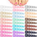 Maitys 720 Pieces Fake Press on Toe Nails Short False Toe Nails Square Solid Color Full Cover Matte Finish for Women(Soft Color)