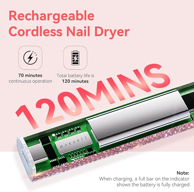 Makartt UV Nail Lamp, Handheld Flash Cure Lamp with Painless Mode 800mAh Rechargeable Portable Nail Light with LCD Display & 3 Timers for Home & Salon DIY(Diamond)