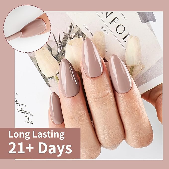 JODSONE 16.5ml Dark Flesh color Soak Off Gel Nail Polish Professional U V Cured Nail Lacquer for Salon Quality Manicures at Home Long Lasting Chip Resistant Nail Art Polish