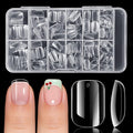 Ranrose 360Pcs Kids Press on Nails for Girls 9-12 years old - Pre-Shaped Clear Suqare Kid Nail Tips,Full Cover Soft Gel Fake Nail for Kids Nail Extensions,Birthday Family Activities,Parties