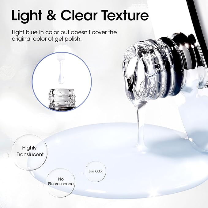 GELLEN 4 in 1 Builder Gel & Top Coat in a Bottle, 20ml Upgraded Formula Nail Gel for Nail Apex, Glossy Top Coat, 3D Nail Arts & Chrome Nails, Home Salon Manicure Gift for Women Girls