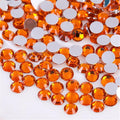 3000 Pieces SS6 2mm Flatback Rhinestones Clear Glass Round Gems Crystals for Nail Art DIY Crafts Clothes Shoes Bags （Orange）
