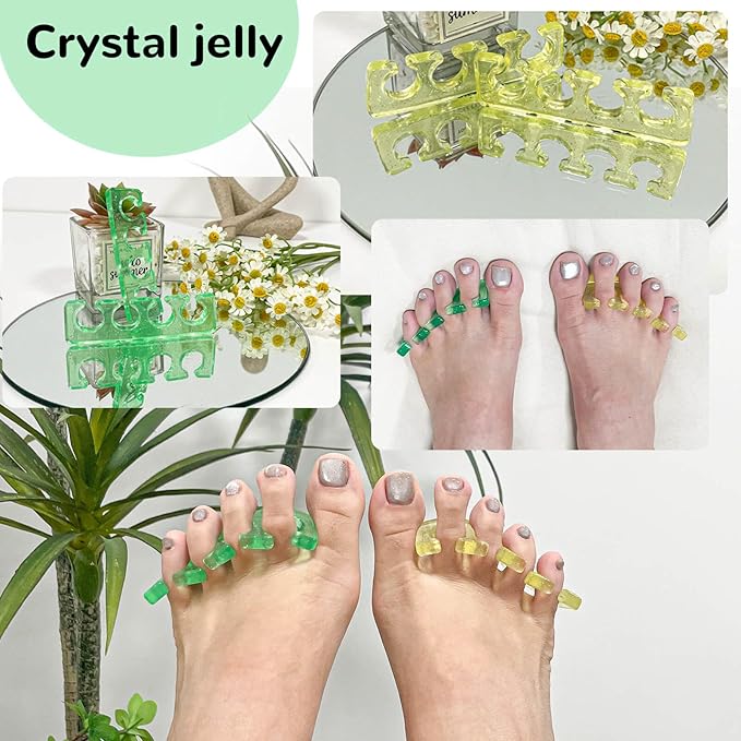 SUNFATT Toe Separators for Pedicure,Toe Separators for Nail Polish,Pedicure Toe Spacers,Toe Spacers use for separation of toenails or nails,Soft Gel Toenail Spacers Pedicure Kit.(6pcs)